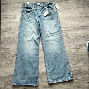 Good American Classic Blue Wide-Leg Jeans